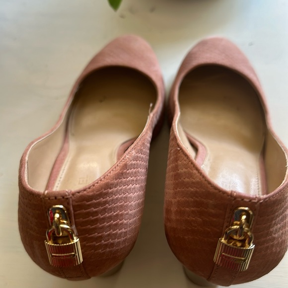 Michael Kors python embroidered rose pink wood chunky heels - Picture 9 of 14